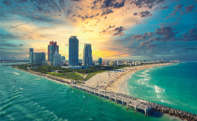 Miami Beach, FL Aerial View